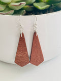 Handmade Wood Earrings Action Shape by Blooms of 4 Branches