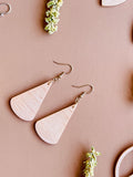 Handmade Wood Earrings Dewdrop Shape by Blooms of 4 Branches