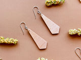 Handmade Wood Earrings Action Shape by Blooms of 4 Branches