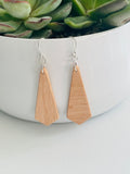 Handmade Wood Earrings Action Shape by Blooms of 4 Branches