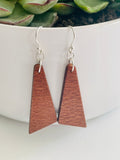 Handmade Wood Earrings Incline Shape by Blooms of 4 Branches