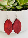 Handmade Wood Earrings Beginning Shape by Blooms of 4 Branches