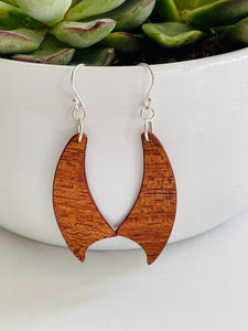 Handmade Wood Earrings Swift Shape by Blooms of 4 Branches