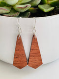 Handmade Wood Earrings Action Shape by Blooms of 4 Branches